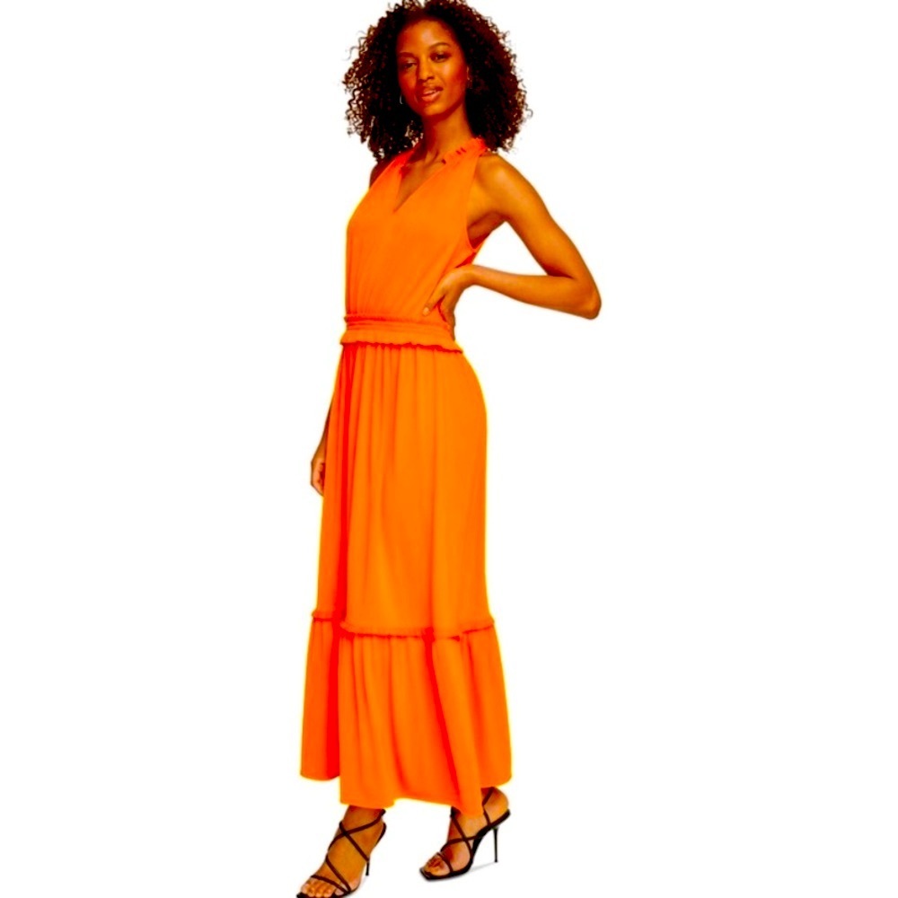 NWT Karl Lagerfeld Orange Maxi Dress